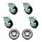 Service Caster Regency 600UBCKIT6 U-Boat Locking Caster and Wheel Replace Set - REG-20S414PPUBBLK-TLB-TP2-4PPUD820-2 - alternate 1